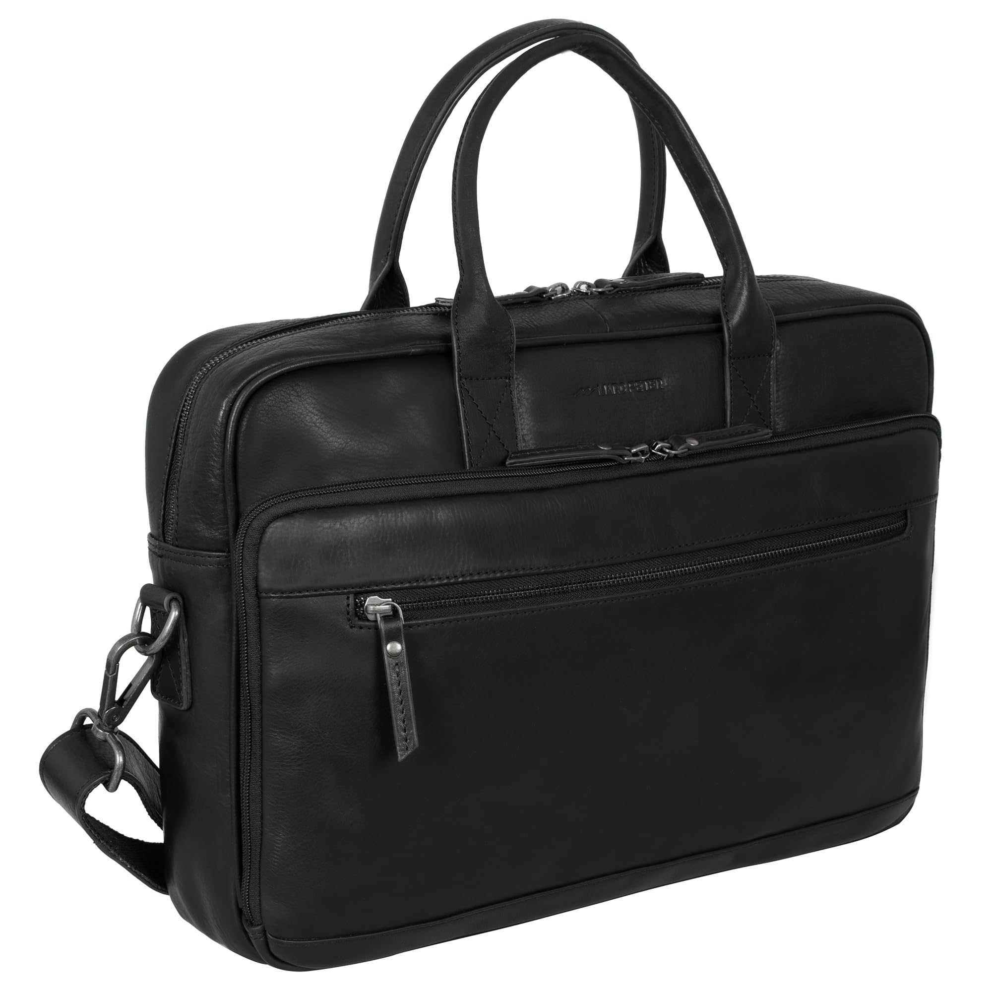 Marc Peter® Laptoptasche Phoenix I Leder Umhängetasche für 15.6 zoll Laptop I Aktentasche für Notebook I Vintage Leder Tasche für Damen und Herren