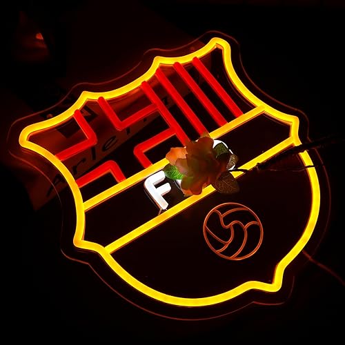 Miniatura 2 de Letreros de neón AHlove de deportes de fútbol para decoración de pared, luces LED de neón FC para dormitorio, guarida del hombre, regalos de