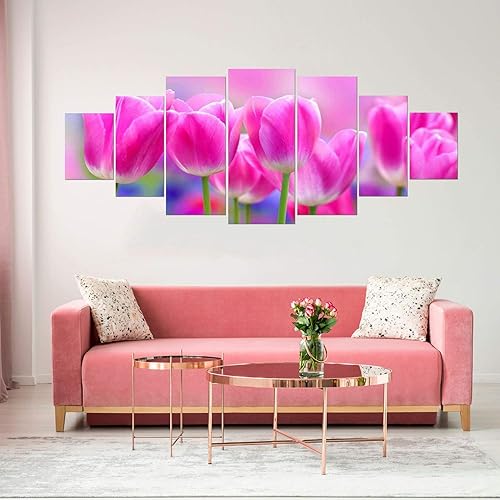 Miniatura 9 de Startonight Arte de pared de cristal, río de montaña, paisaje de vidrio acrílico, enorme obra de arte de 7 paneles de 36 x 95 pulgadas