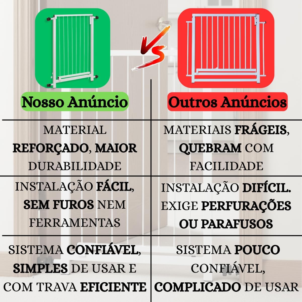 Portão de Segurança 70x80cm Portãozinho Pet Proteção Bebes Crianças Cães Cachorros Protetor Porteira Vãos Corredor Porta Grade Extensível + Prolongador 10cm - Preto Portão de Segurança 70x80cm Portãozinho Pet Proteção Bebes Crianças Cães Cachorros Protetor Porteira Vãos Corredor Porta Grade Extensível + Prolongador 10cm - Preto