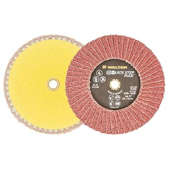 Walter 07Q504 5x7/8 Quick-Step Flex Flexible Flap Disc 40 Grit, 10 Pack