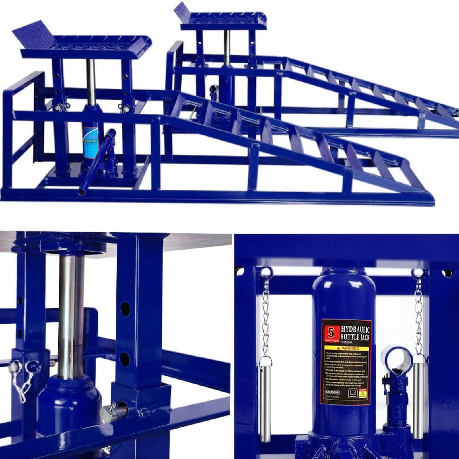 Car Truck Service Ramps,Portable Car Ramps for Oil Changes,2 Pack 12000LBS (5T) Capatity Car Lifts for Home Garage,Vehicle Auto Garage Repair.Lift Height Adjust 9.8