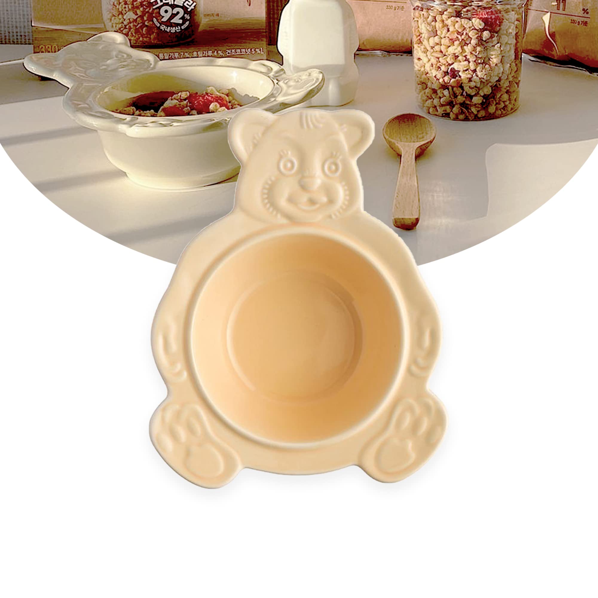 Amazon.co.jp: 韓国インテリア ベアーボウル、韓国食器 かわいい クマ