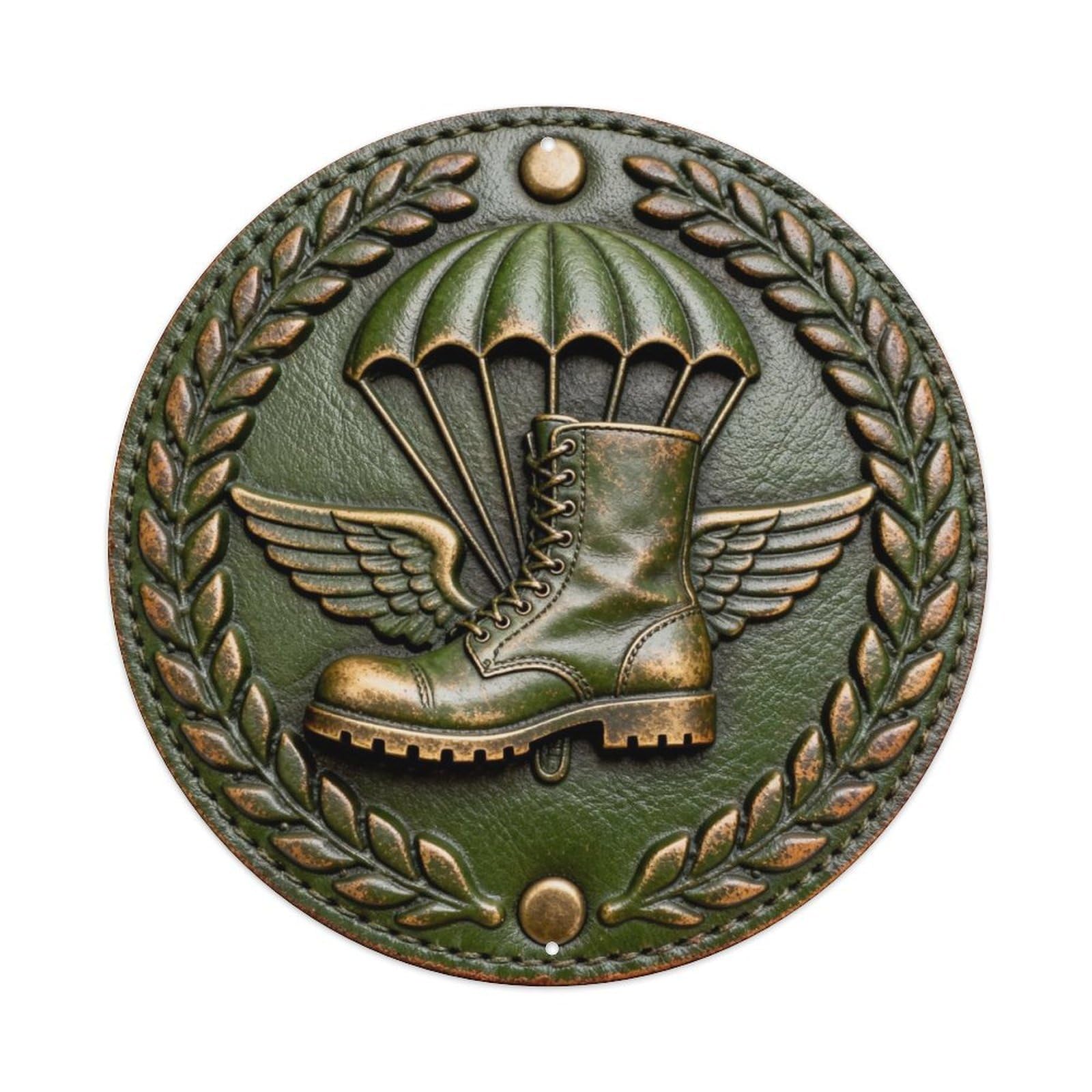 Paratrooper Boot Jump Free Metal Tin Sign Plaque