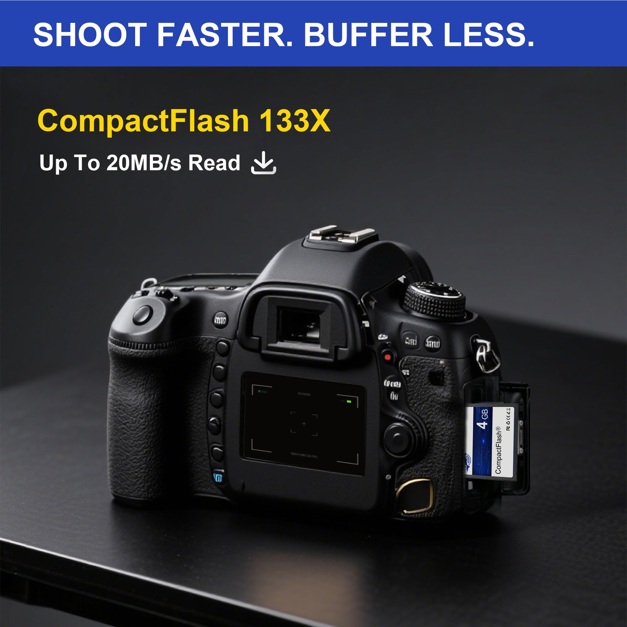 Dogfish Compact Flash Karte 4GB 2PACK 133X CF Speicherkarte für Professionelle Fotografie und alte DSLR Kameras