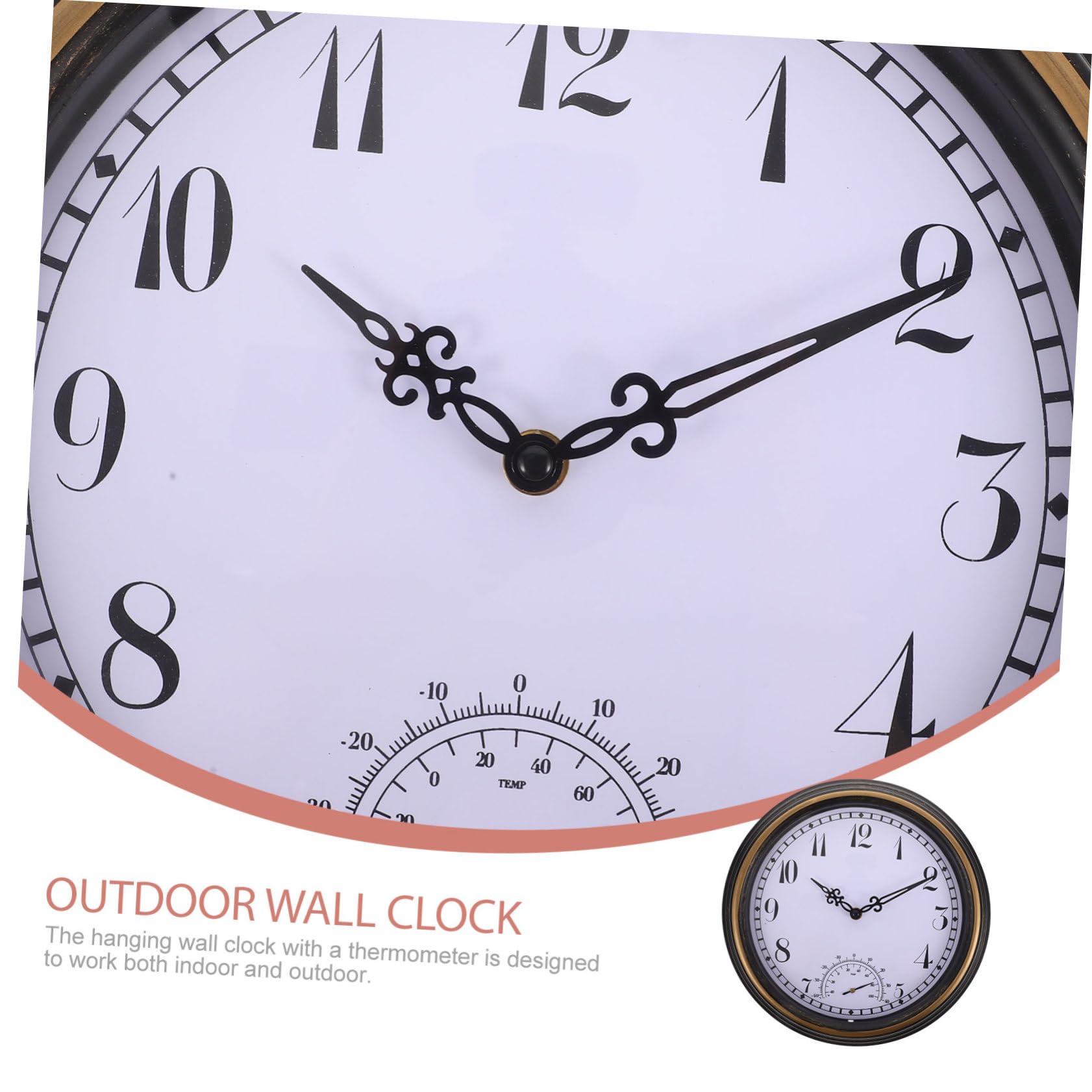 Garneck Orologio Da Parete Con Termometro Orologio Da Muro Moderno Per Casa e Camera Da Letto Decorazione Pratica