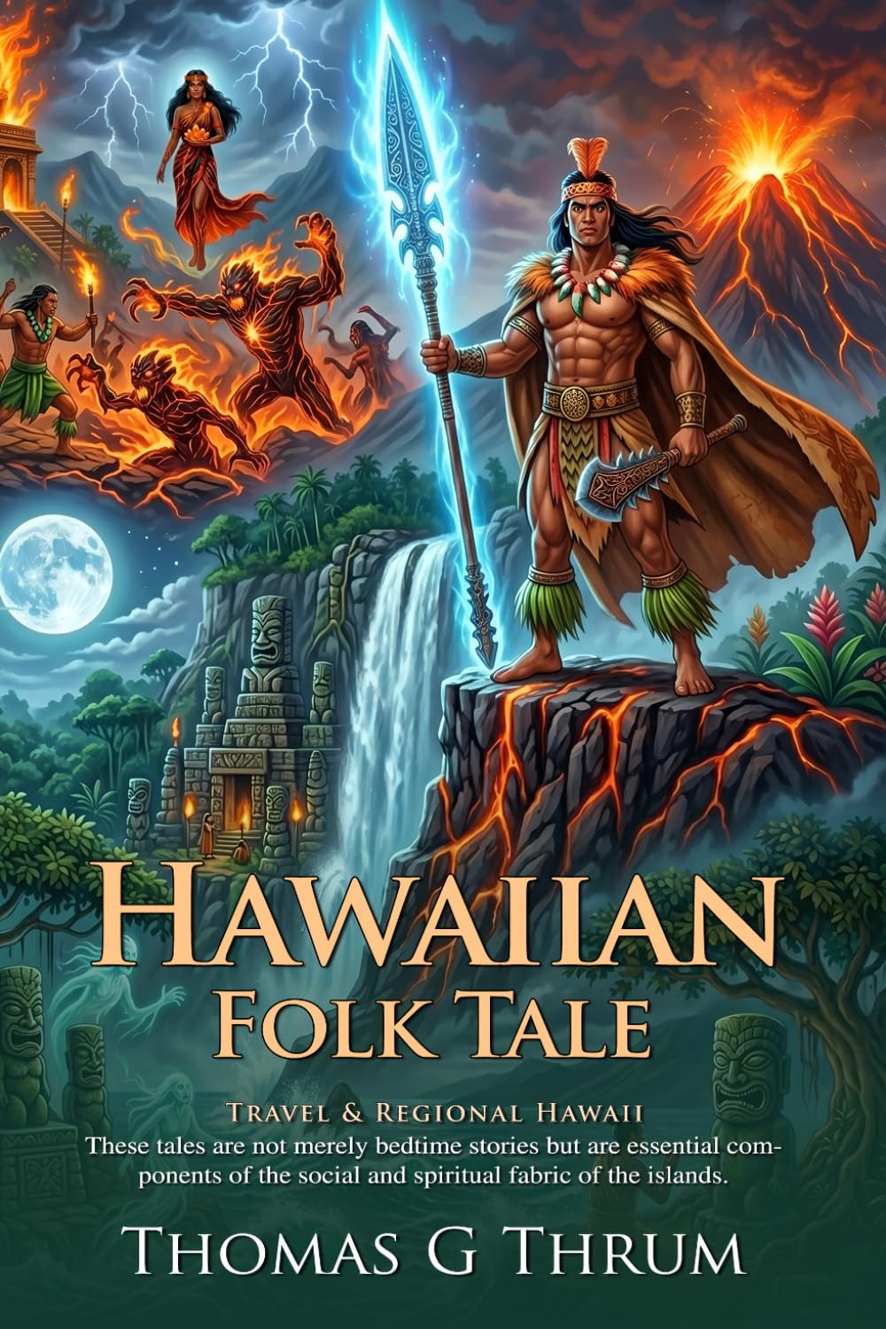 Hawaiian Folk Tales: Ancient Island Myths and Sacred Pacific Legends: Fully Illustrated Edition with Author Biography and Commentary