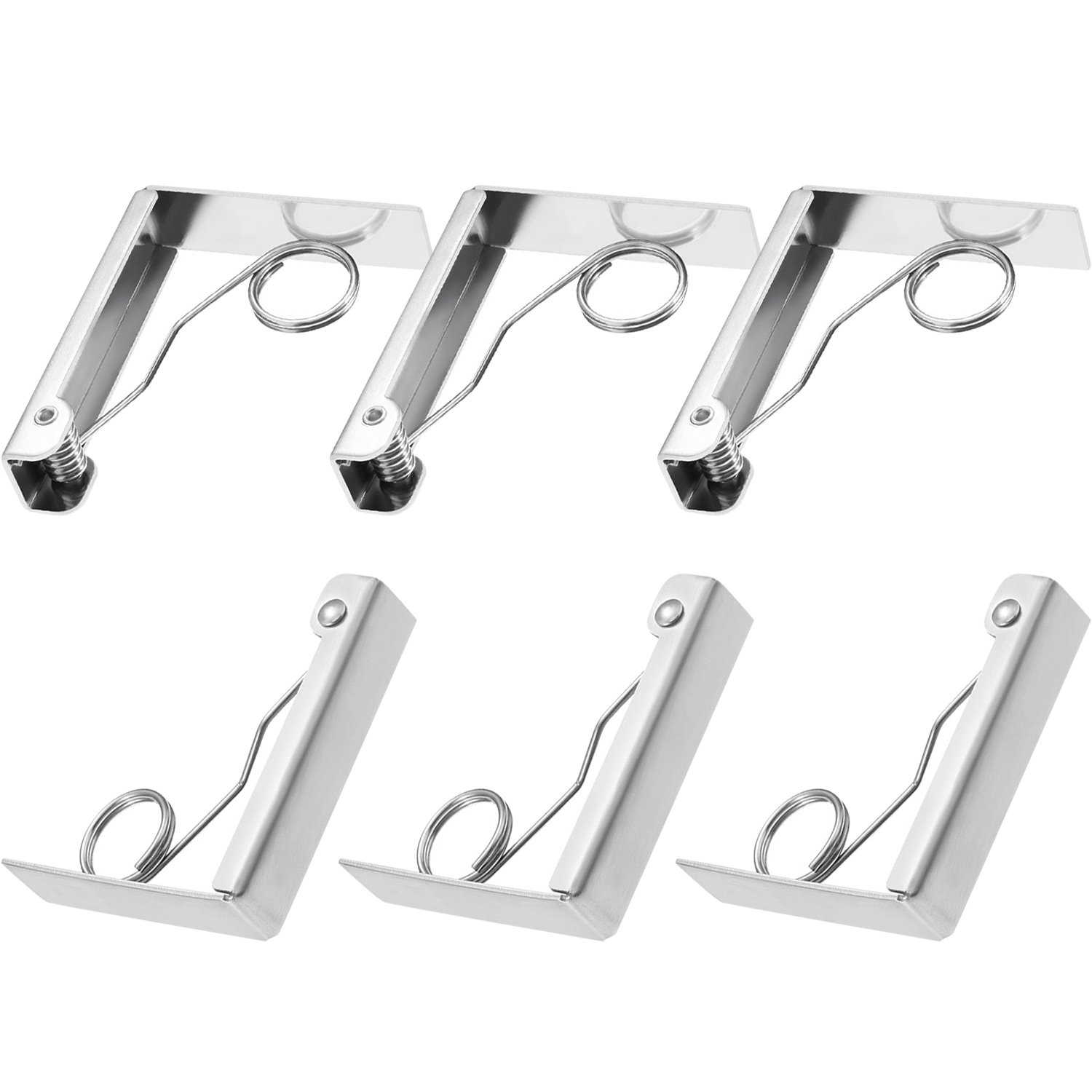 Maxdot Tablecloth Clips Stainless Steel Table Cloth Cover Clamps for Outdoor and Indoor (6)