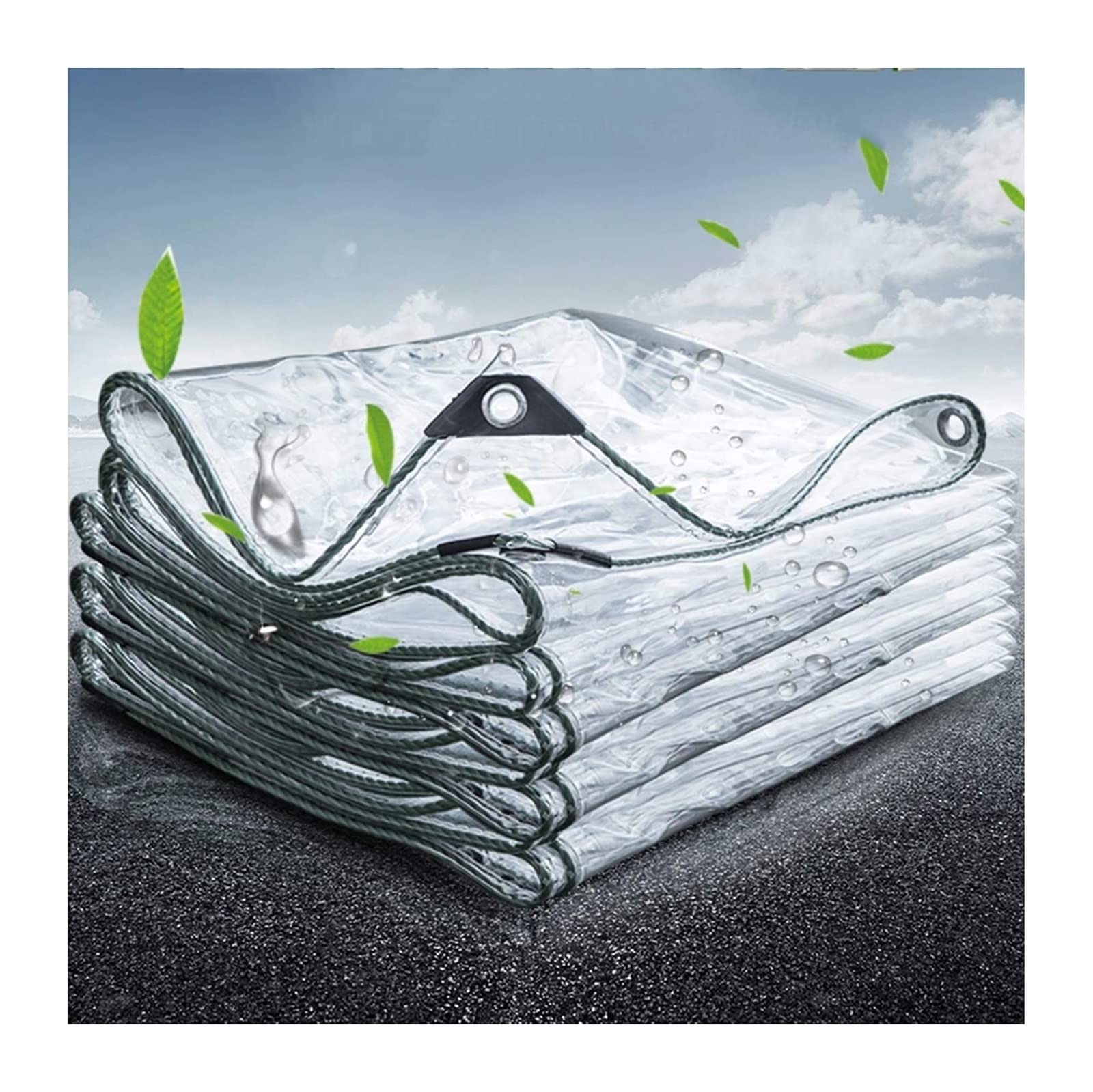 Bâche de jardin sur mesure en PVC transparent de 580g/m² idéale pour votre terrasse