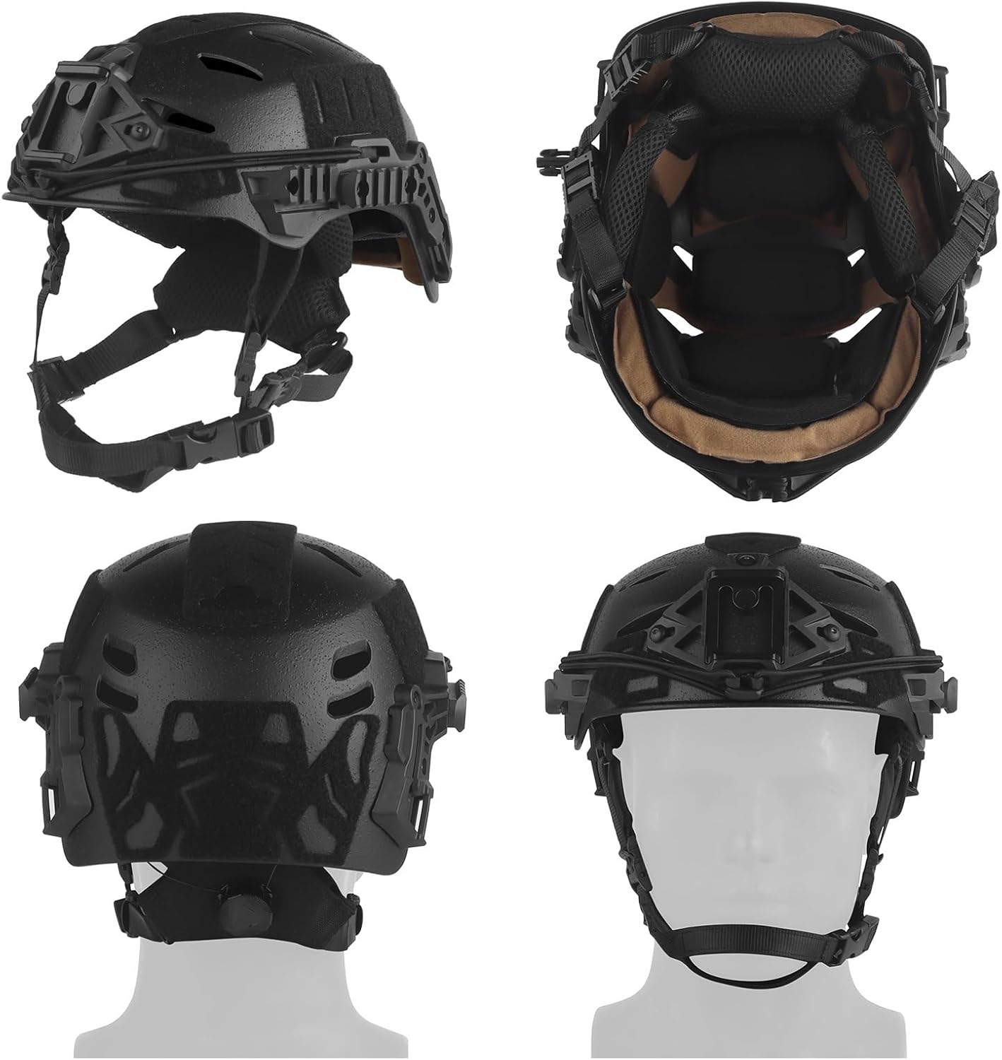 Tactical Multi Functional Helmet, Dual-Layer Protective Half Face Mask, Airsoft Mesh Mask, for Cosplay CS Hunting Shooting
