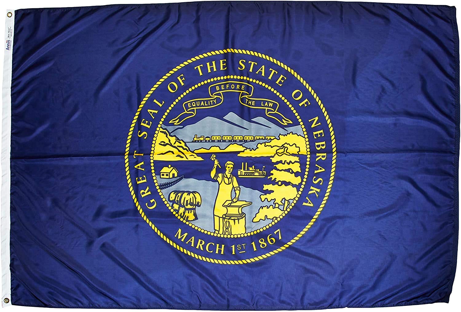 Annin Flagmakers Nebraska State Flag USA-Made to Official State Design Specifications, 4 x 6 Feet (Model 143270)