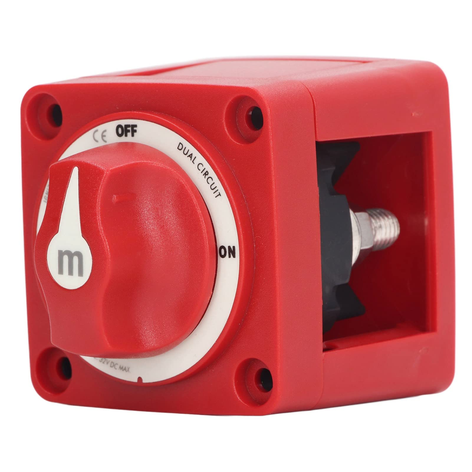 Marine Battery Selector Switch 300A 32V 2 Gear ON Off Disconnect Switch for RV Marine Automotive Battery Power Cut Off