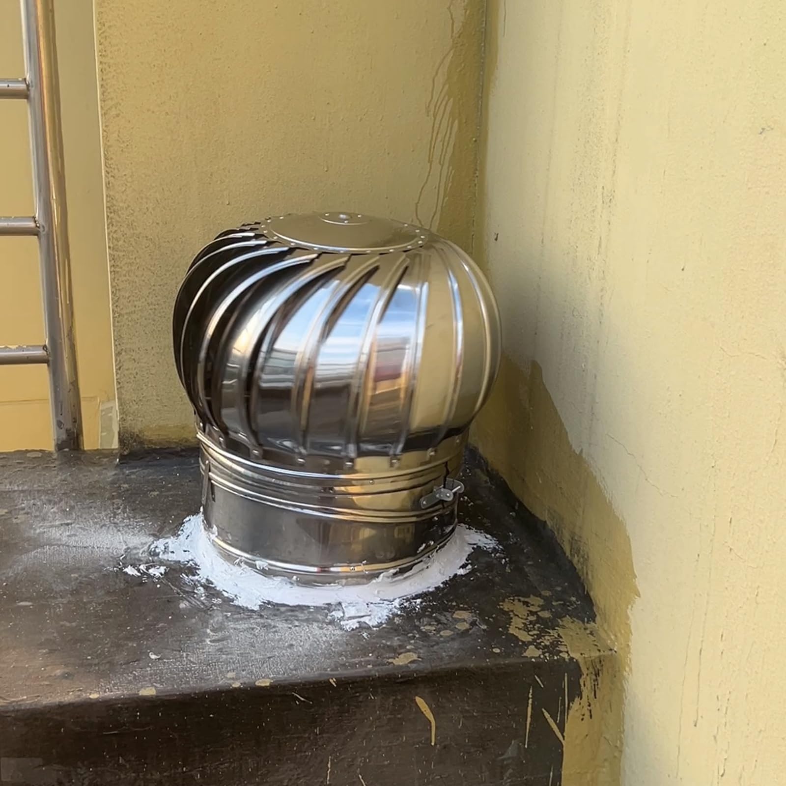 12-18-calowy wentylator dachowy z turbiną ze stali nierdzewnej, niezasilany wentylator wyciągowy na poddaszu, 1 szt.(13.8 in/350mm)