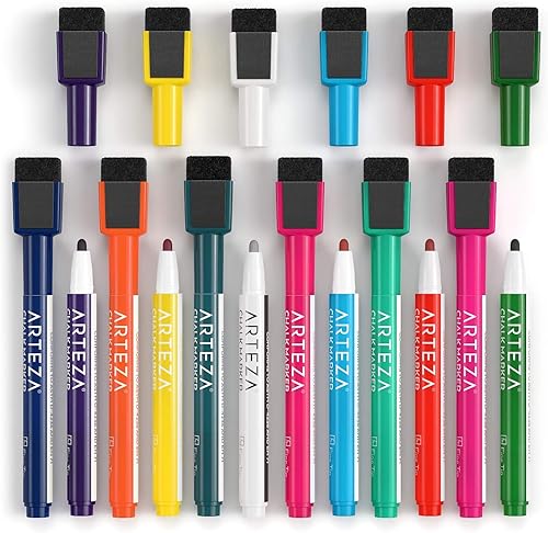 Miniatura 3 de Arteza Juego de pizarra magnética de borrado en seco para menú (pizarra negra de borrado en seco de 16 x 12 pulgadas, tabla de conversión de cocina