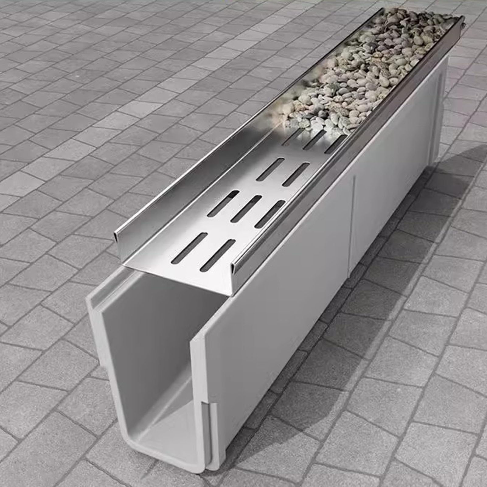 Grille en acier inoxydable pour caniveau de tranchée anti-flaque