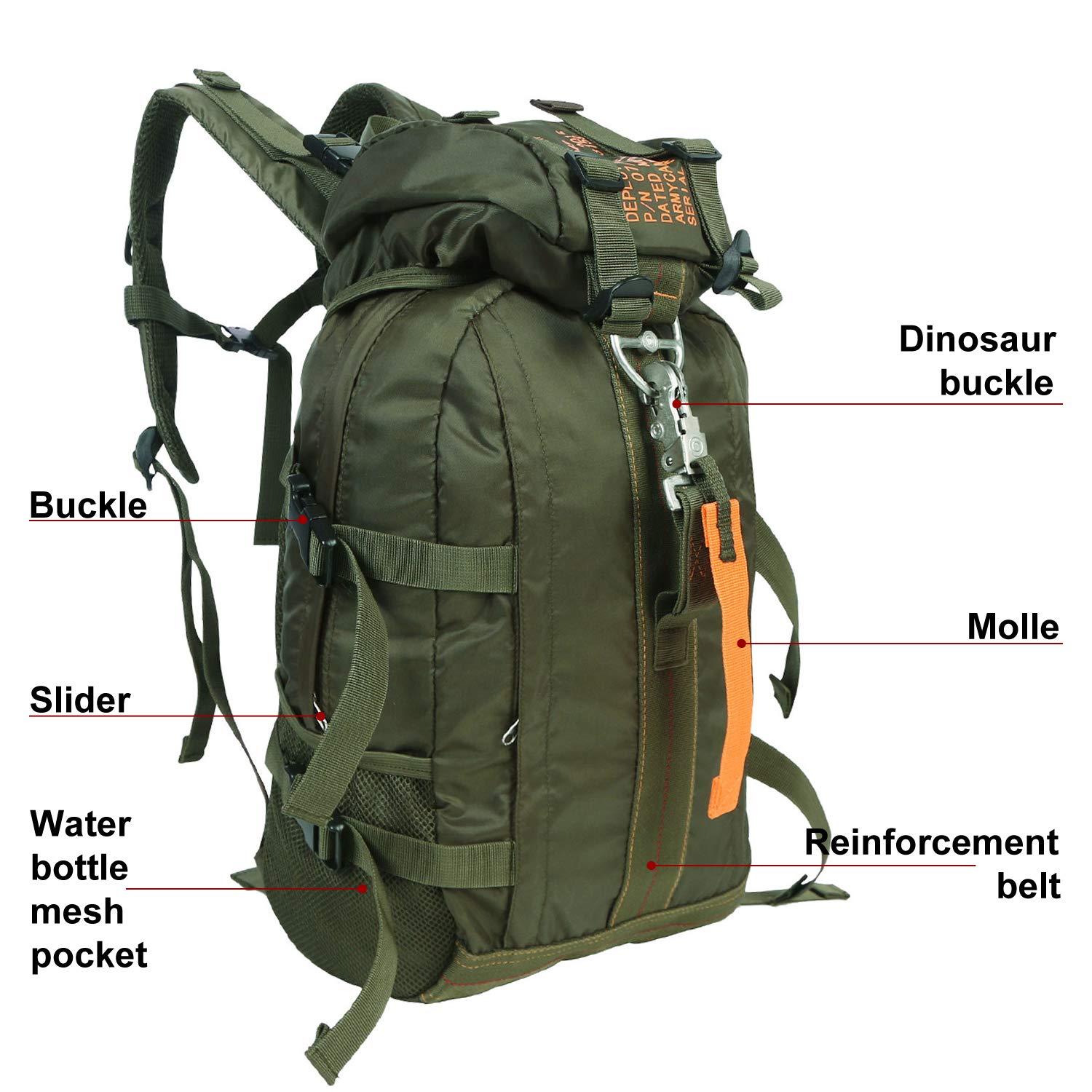 Amazon.co.jp: ARYMCAMOUSA 空軍パラシュートバックルフック 防水 
