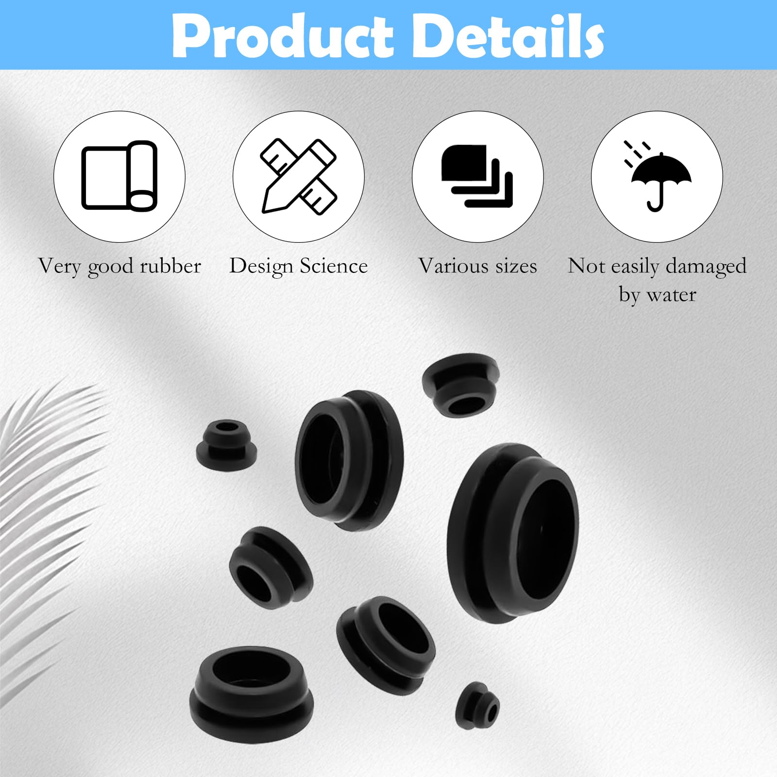 Black Rubber Plugs - 125 Pcs for Holes & Wiring -3
