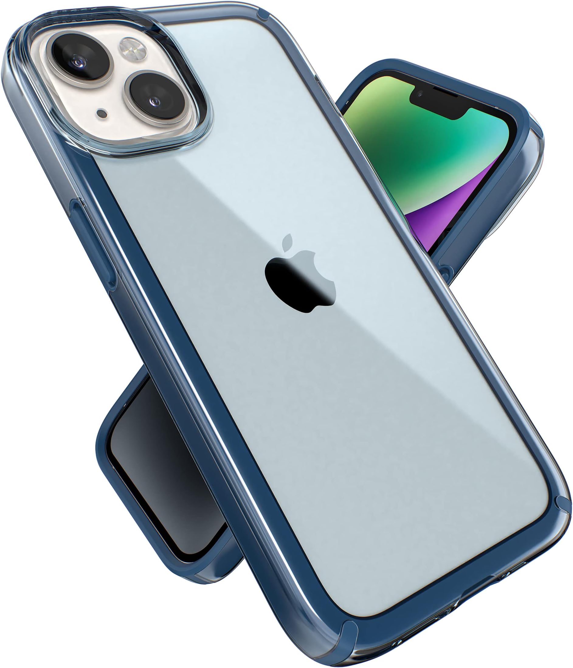 SpeckProducts Gemshell Case fits iPhone 14 & 13, 6.1" Model, Glass Navy/Winter Navy