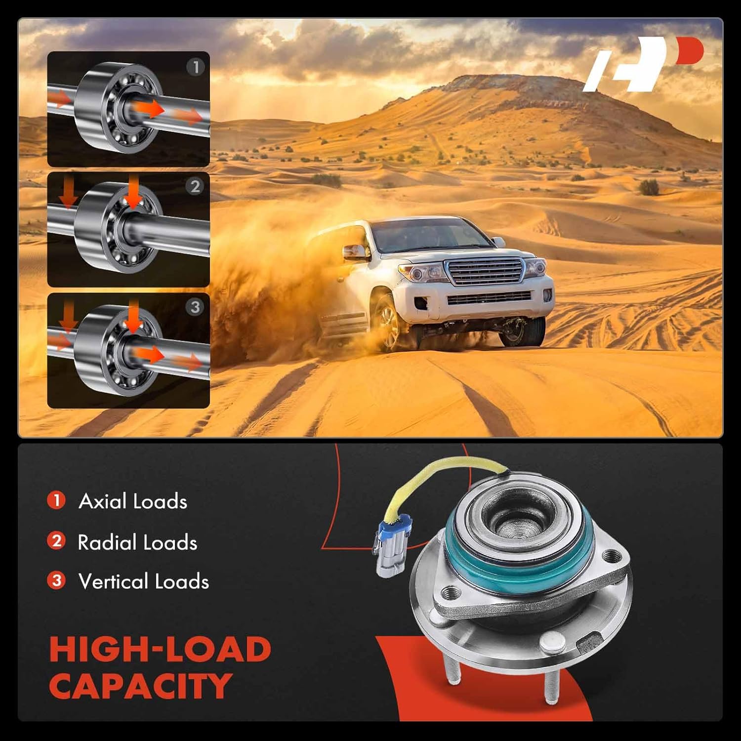 A-Premium Front Wheel Bearing and Hub Assembly with ABS & 5-Lug Compatible with Chevrolet Corvette 2009-2013, Cadillac XLR 2009