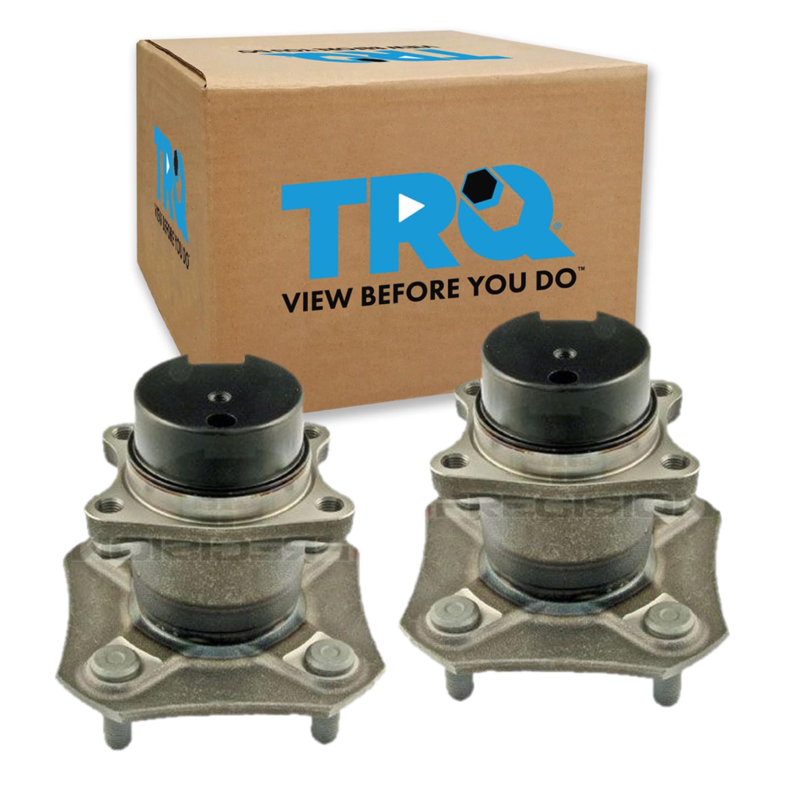 TRQ Rear Left and Right Wheel Bearing and Hub Assembly Set 2 Piece