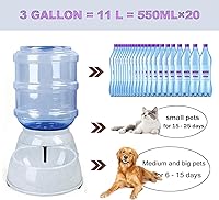 Vista 3 de Dispensador de agua para perros, estación dispensadora de agua para mascotas de 3 galones/11L para perros y gatos grandes, alimentador automático