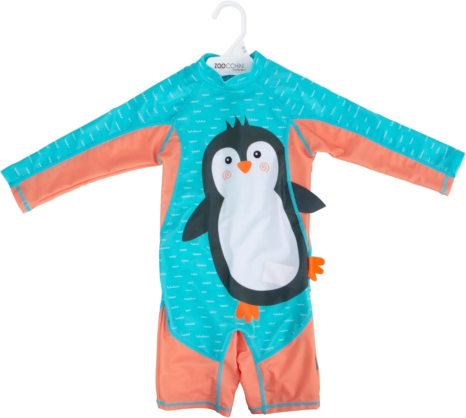 ZOOCCHINI Baby & Toddler Rash Guard One-Piece Swimsuit with Ruffles – UPF 50+ Protection – Quick-Dry Long Sleeve Bathing Suit