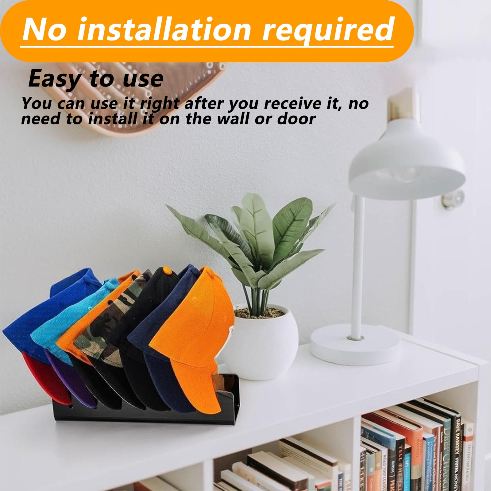 Portacappelli Acrilico Kasanni 2 Pezzi - Organizzatore Per 14 Cappelli Da Baseball Senza Installazione - Foto 5