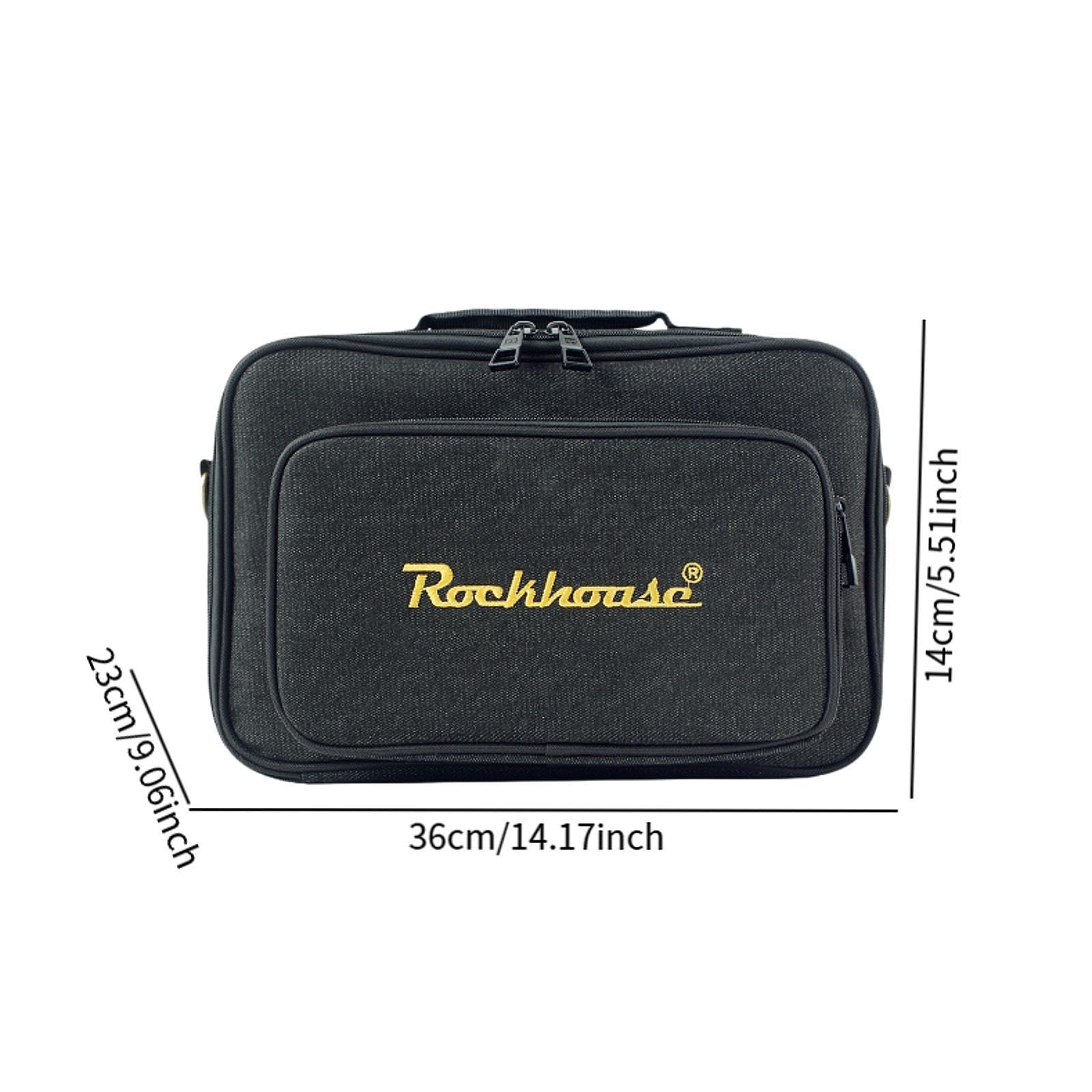 Bolsa de Almacenamiento para Pedalera de Efectos de Guitarra, Estuche de Transporte para Pedalera de Guitarra, Bolso de Mano Profesional para Pedalera, Negro, S
