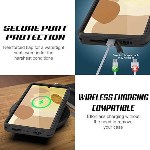 Miniatura 5 de Punkcase Funda impermeable Pixel 6a [Serie Extrema] [ajuste delgado] [Certificado IP68] [A prueba de golpes] [A prueba de suciedad] [a prueba de