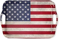 Vista 6 de Bandeja de Servir Bandeja Decorativa con Asas Bandejas de Servir Multiuso Rectangulares para Restaurante, Fiestas, Mesa de Café, Cocina - Retro