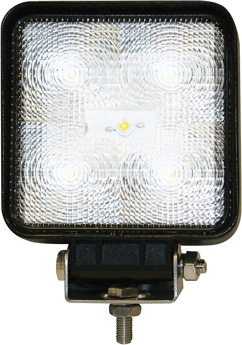 Buyers Products 1492117 4 Inch Wide Square Clear LED Flood Light, Black