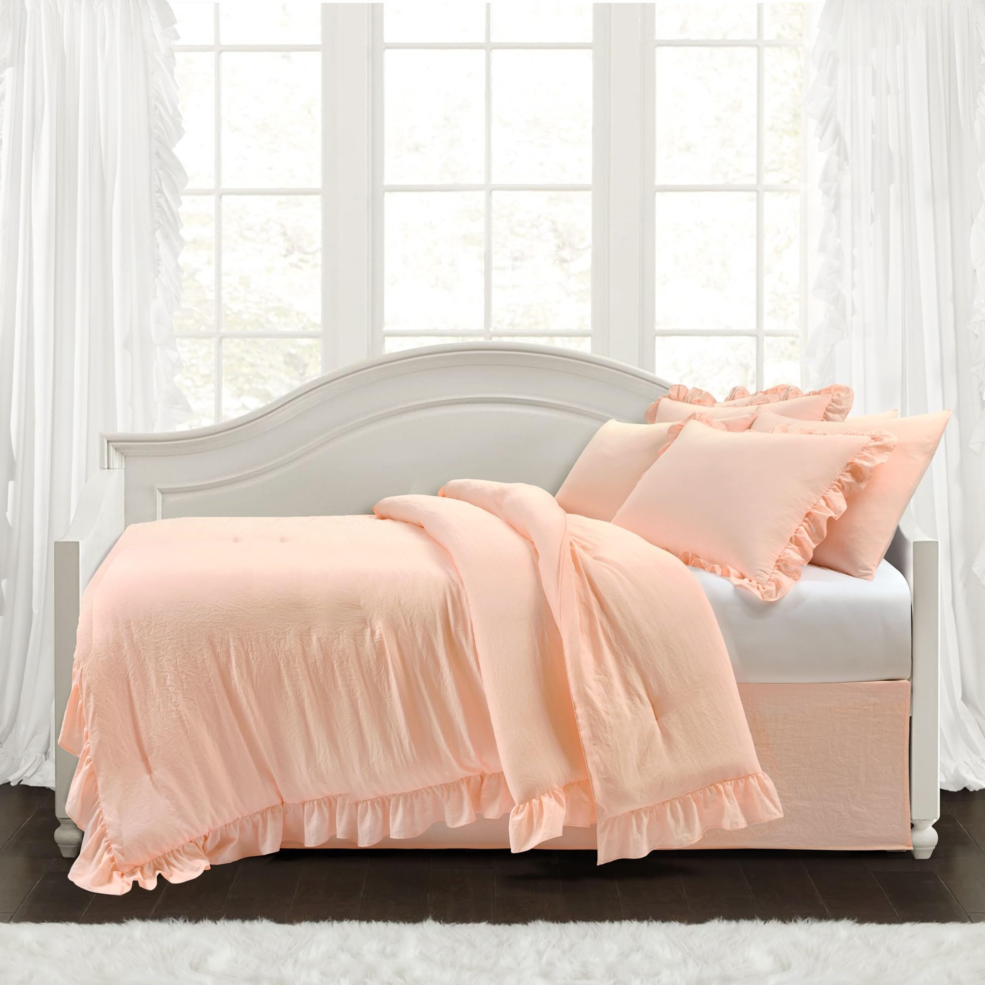 Couette pour lit de jour rose 6 pièces pour habiller et protéger votre banquette