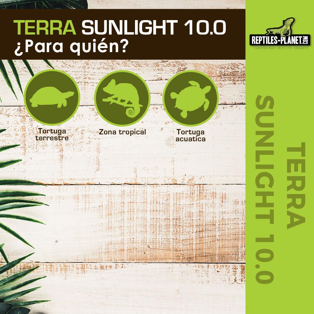 Reptiles-Planet Tubo Fluorescente de Luz Solar T8 10.0 Terra, 30W, 90cm Longitud