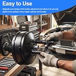 Yoidesu Brake Adjustment Tool, Brake Booster Push Rod Gauge, Master Cylinder Push Rod Tool for Measuring Depth, Adjustable Pin for Most Boosters, Durable Aluminum Alloy with Magnetic Core