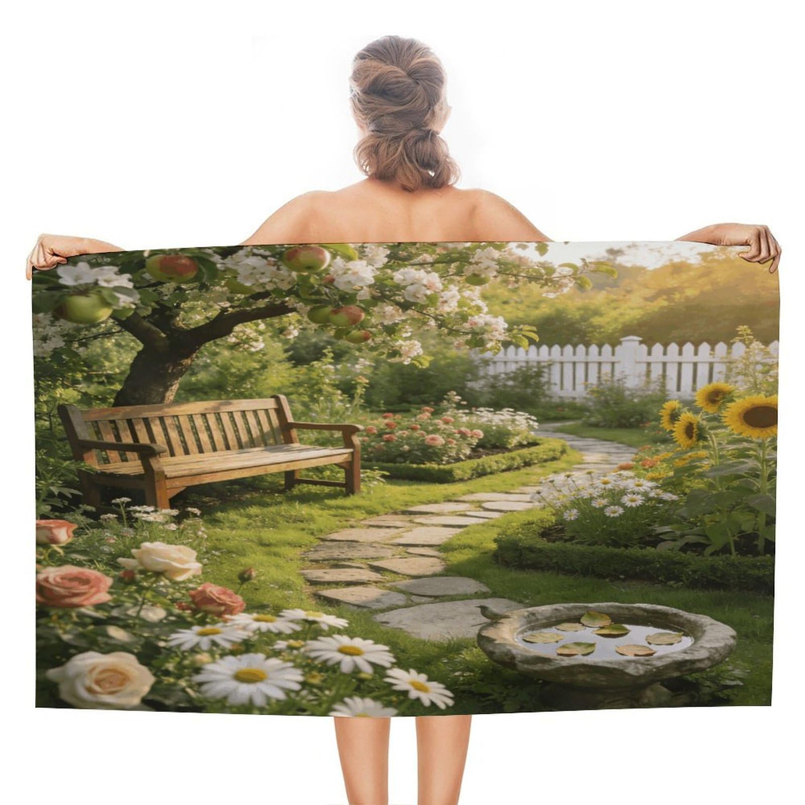 LZQPOEAS Bauerngarten Beach Towel 51x31 Inch Oversized Soft Bath Towel Luxury Plush Thick Hotel Swim Pool Towels Super Quick Dry Travel Towels for Camping Gym Sports Yoga