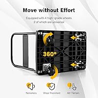 Vista 38 de Goplus Carro plegable de la plataforma 330LBS Rolling Flatbed Cart Hand Platform Truck Push Dolly para cargar