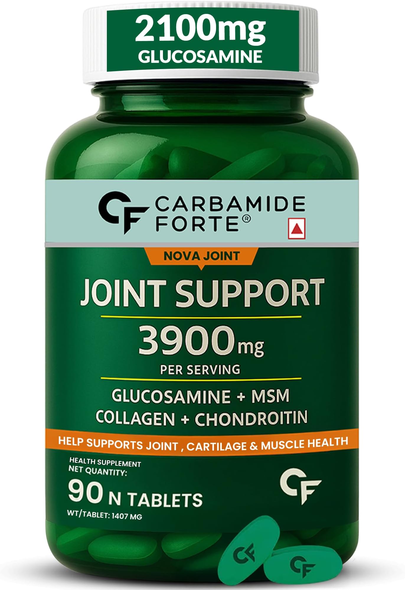 Glucosamine Chondroitin MSM - Joint Support Supplements | Joint Support, with Glucosamine Chondroitin, 3900mg Per Serving | MSM supplement for men & women – 90 Tablets