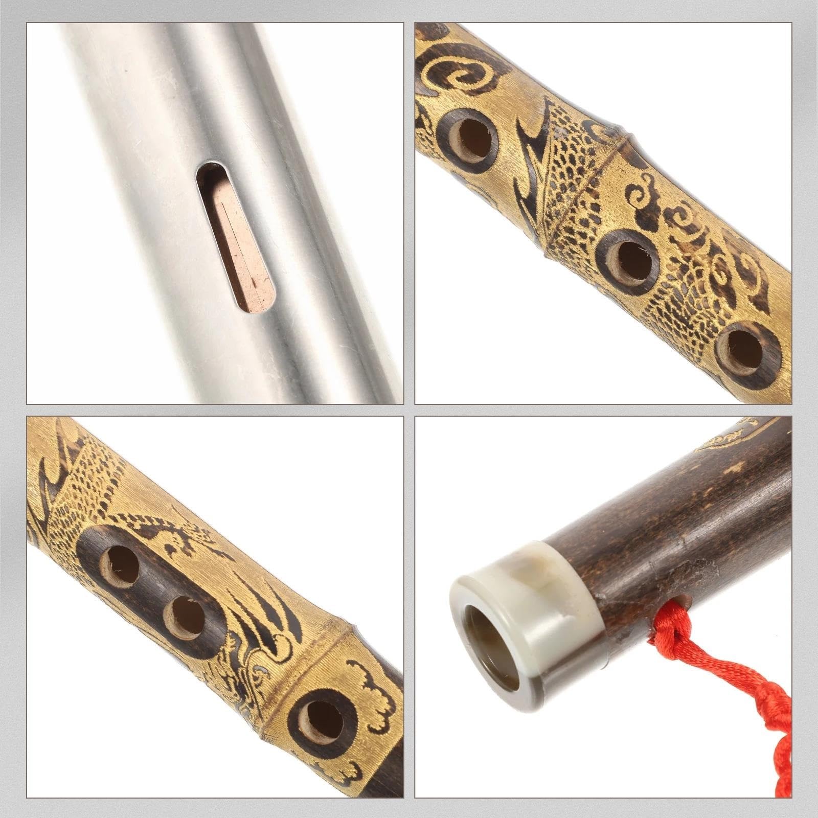 Grawerowana tuba pionowy flet bambusowy Bawu wykwintny instrument muzyczny w stylu chińskim Profesjonalna Gra Na Flecie Bambusowym