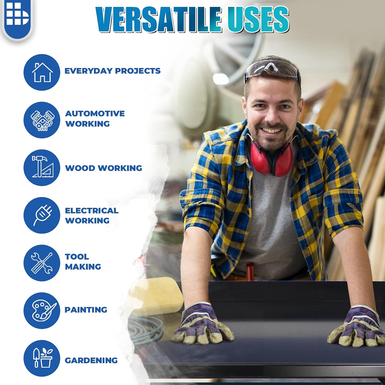 Amazing 🔥 Borroughs Adjustable Height Workbench with Painted Black Top and Bottom Shelf with Back and End Guards, 34 in x 72 in, Commercial Grade, 16 Gauge Steel