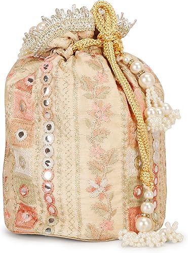 Miniatura 3 de Bolsos de Potli de las mujeres étnicas indias para la función de la boda y del partido