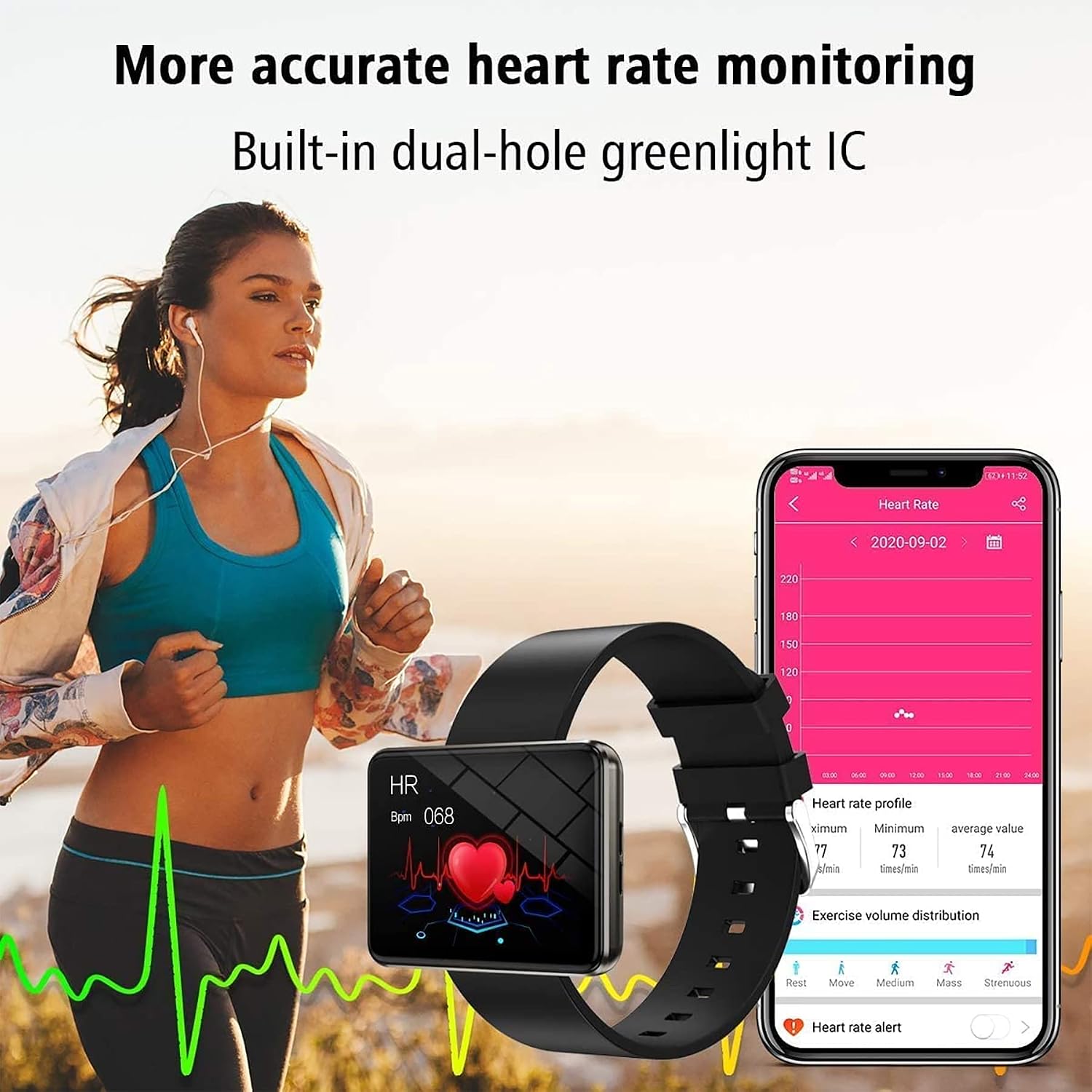 Fitness Tracker, L8star Activity Tracker with Heart Rate Monitor Step Counter Calorie Counter Smart Fitness Watch Sleep Monitoring Sedentary and Call Reminder for Men and Women (Grey)