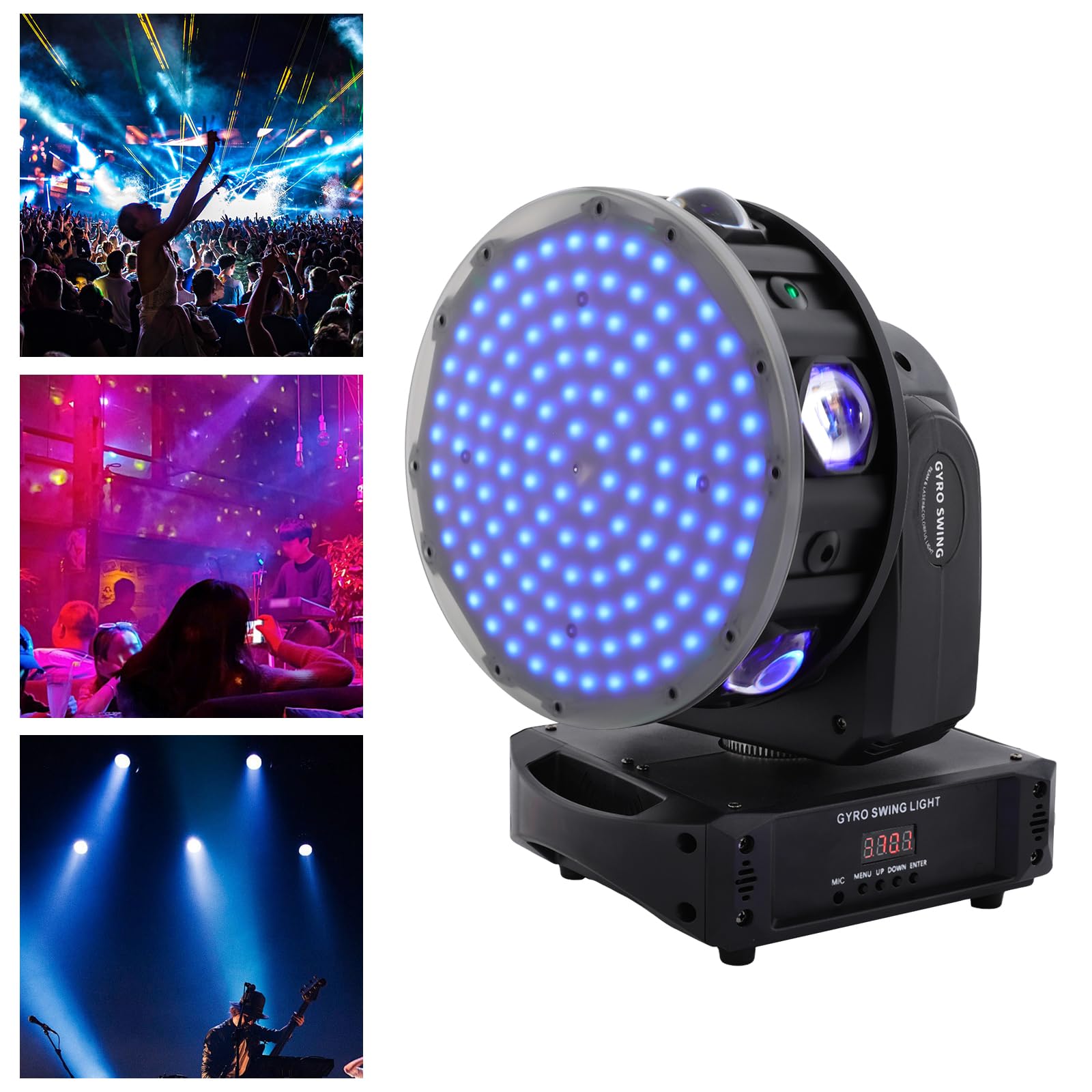 Moving Head Led, 150W Bühnenlicht mit 6 * 15W LED Beads und Mehrere Steuermodi, Einstellbare DJ Licht RGBW für Weihnachten Hochzeit Disco Party Bar Lichteffekte Lichttechnik & Zubehör