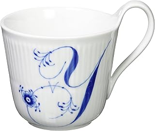 Royal Copenhagen [W] Taza azul fluida del alfabeto de Pl Y