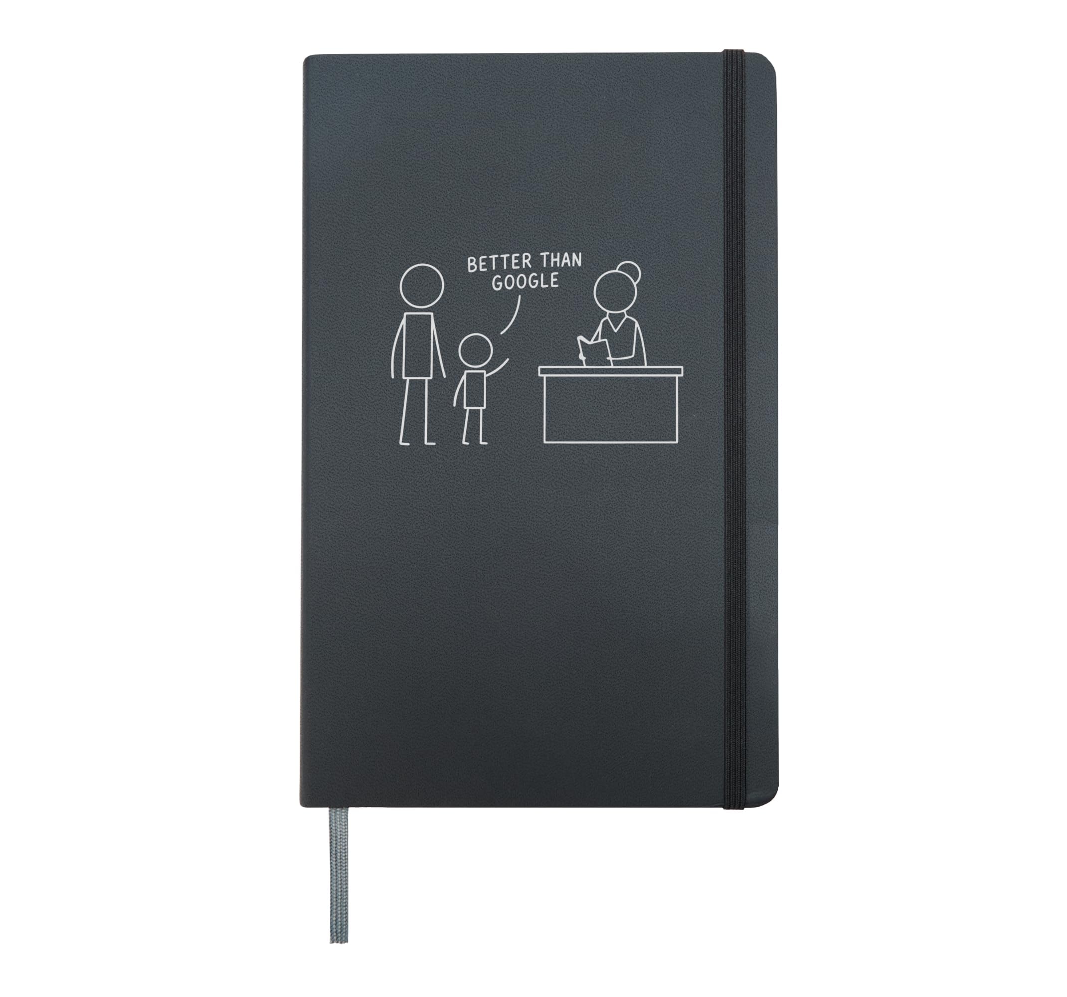 Public Librarian Better Than Google Reference Hardcover Journal, Black