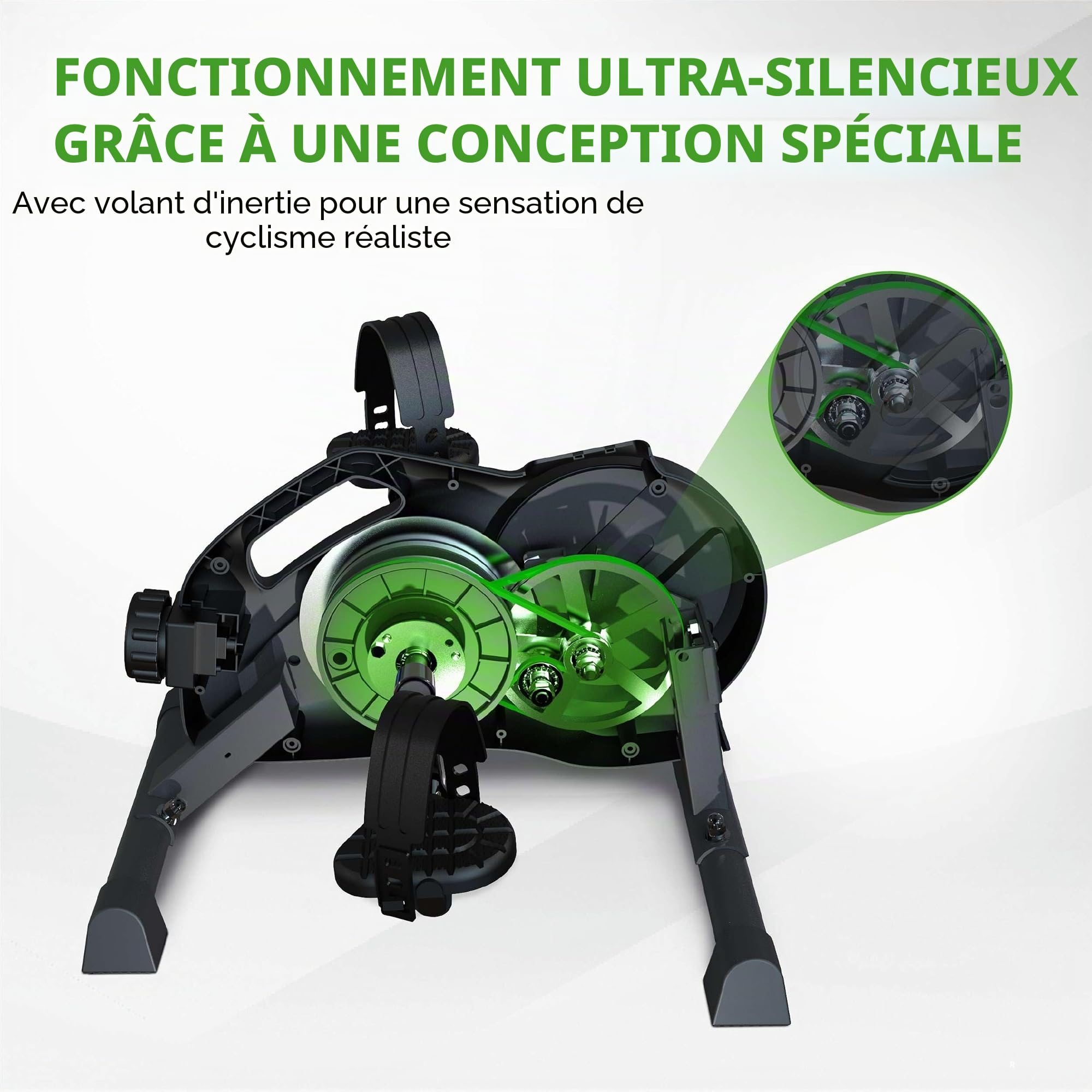 Tunturi Cardio Fit M40 Mini Vélo d'appartement entraînement des jambes et des bras résistance réglable écran LCD