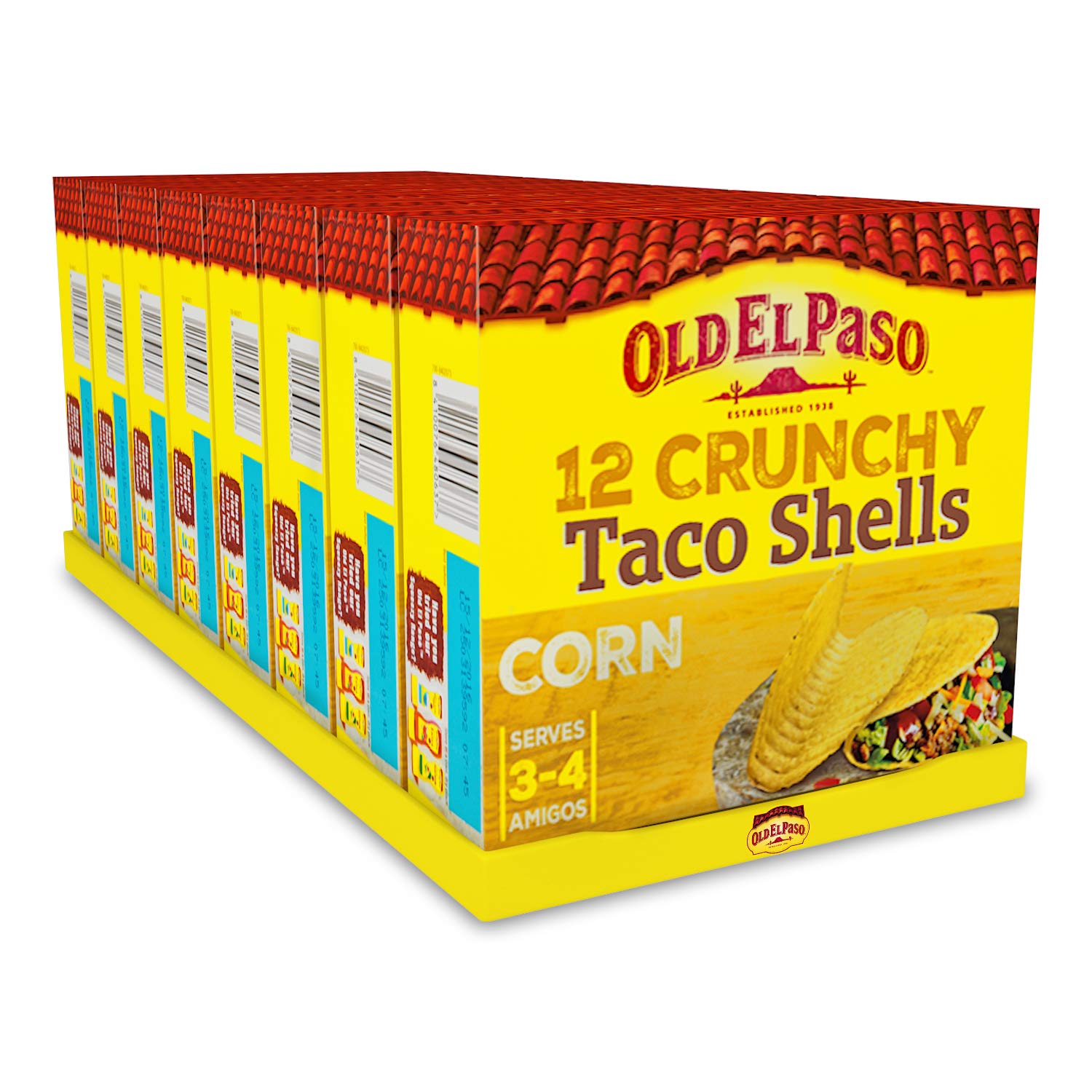 Old El Paso Crunchy Taco Shells 156 g (Pack of 8)