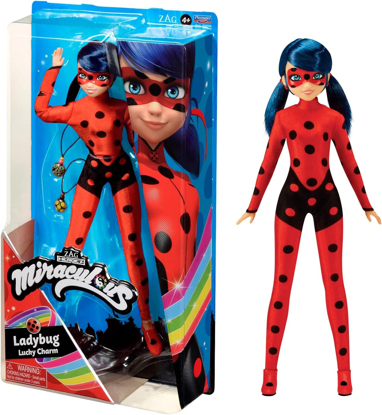 Ladybug: Fashion Doll Muñeca articulada Miraculous Ladybug - Lucky Charm (Bandai P50012)
