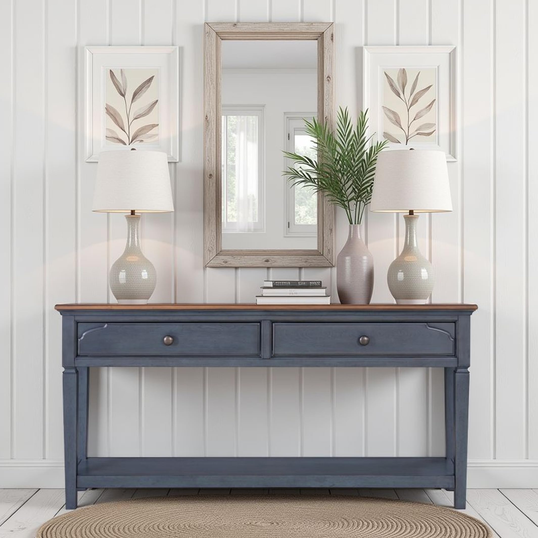 Amazon.com: Bridgevine Home Americana 60” Farmhouse Console Table