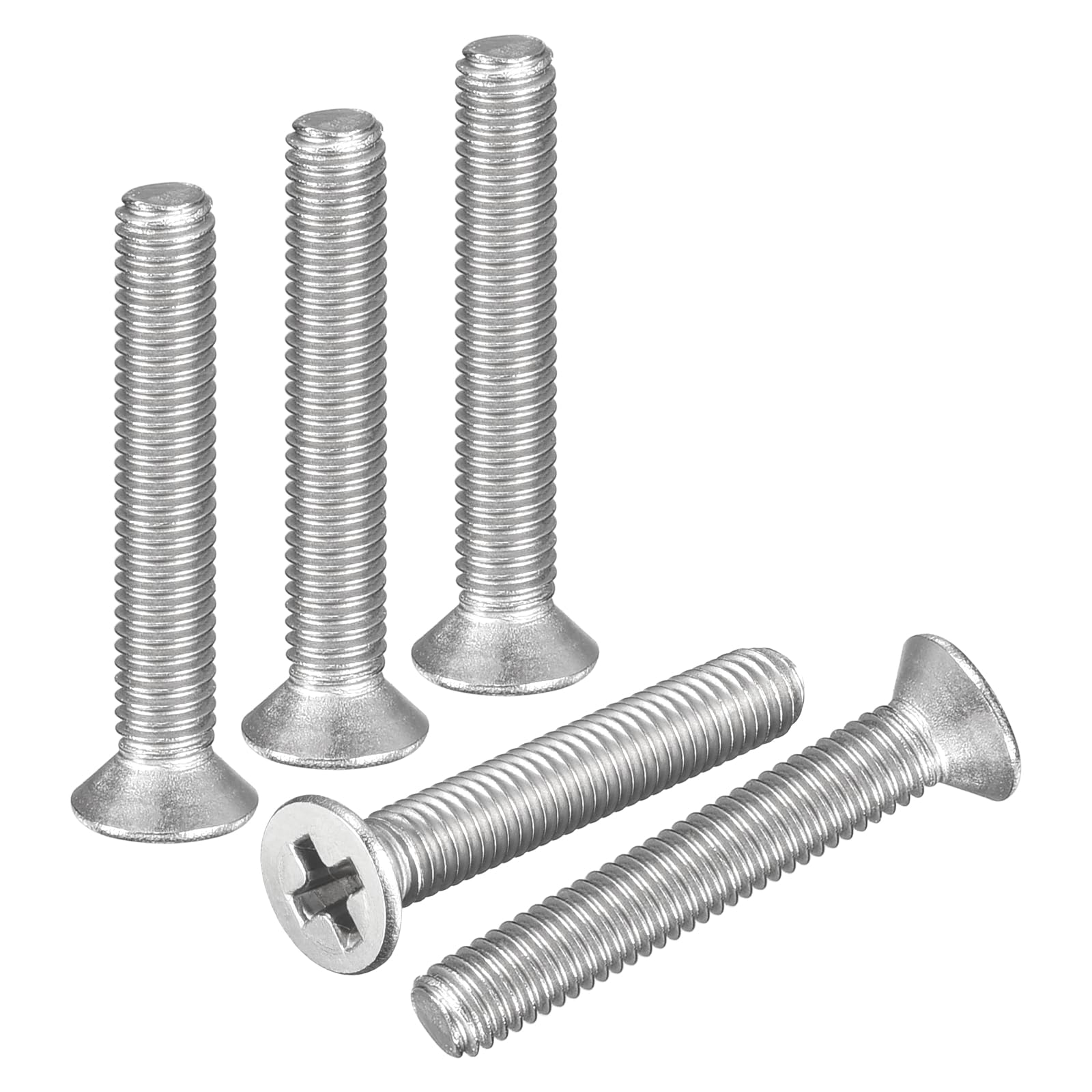 DTGN M2-0.4x16 Flat Head Machine Screws - 200PCS - Good for Electronics and Machinery - 304 Stainless Steel Phillips Countersunk Micro Metric Machine Screw Bolts- Silver