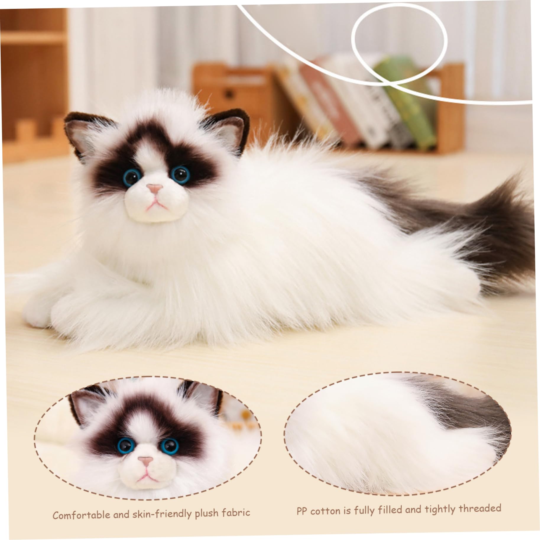 19.7 Animal de Peluche de Gato Realista, Suave y Esponjoso, Lindo Gato de Peluche para niños, niñas y niños